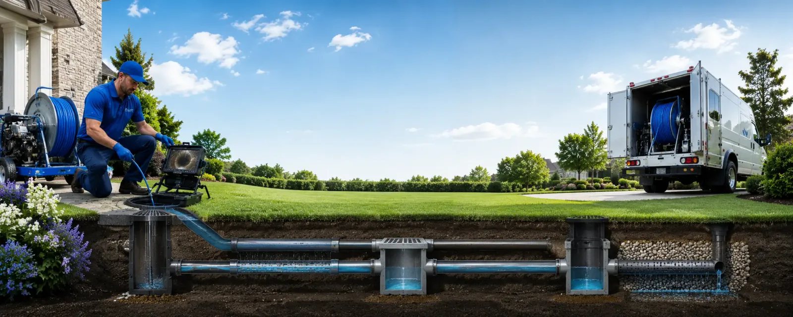 Outdoor drain cleaning information for Cortland, IL